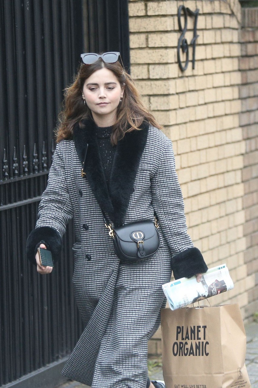 Jenna Louise Coleman Out Shopping For Groceries London