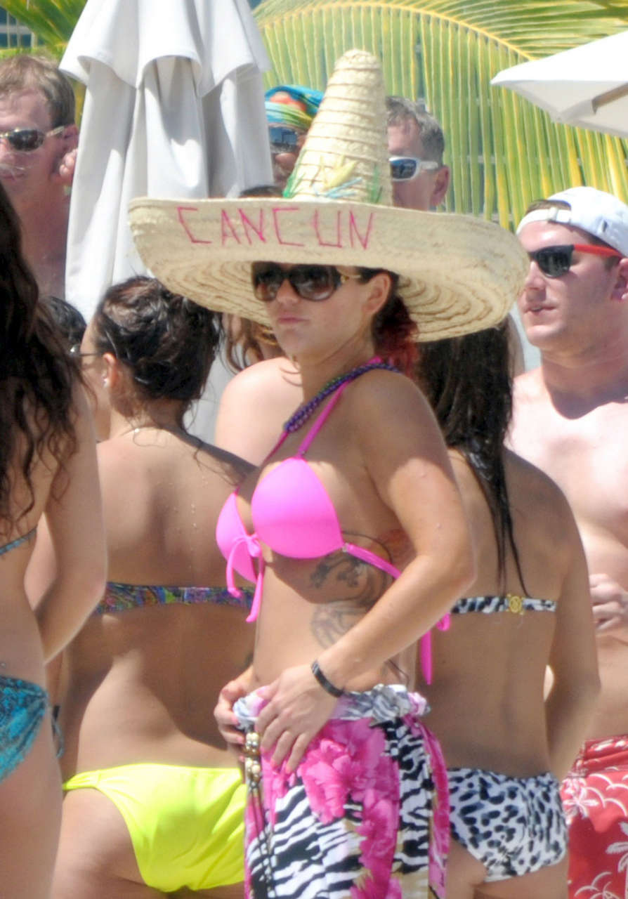 Jenni Jwoww Farley Bikini Beach Cancun
