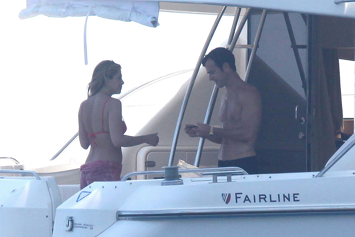 Jennifer Aniston Bikini Candids Boat Capri