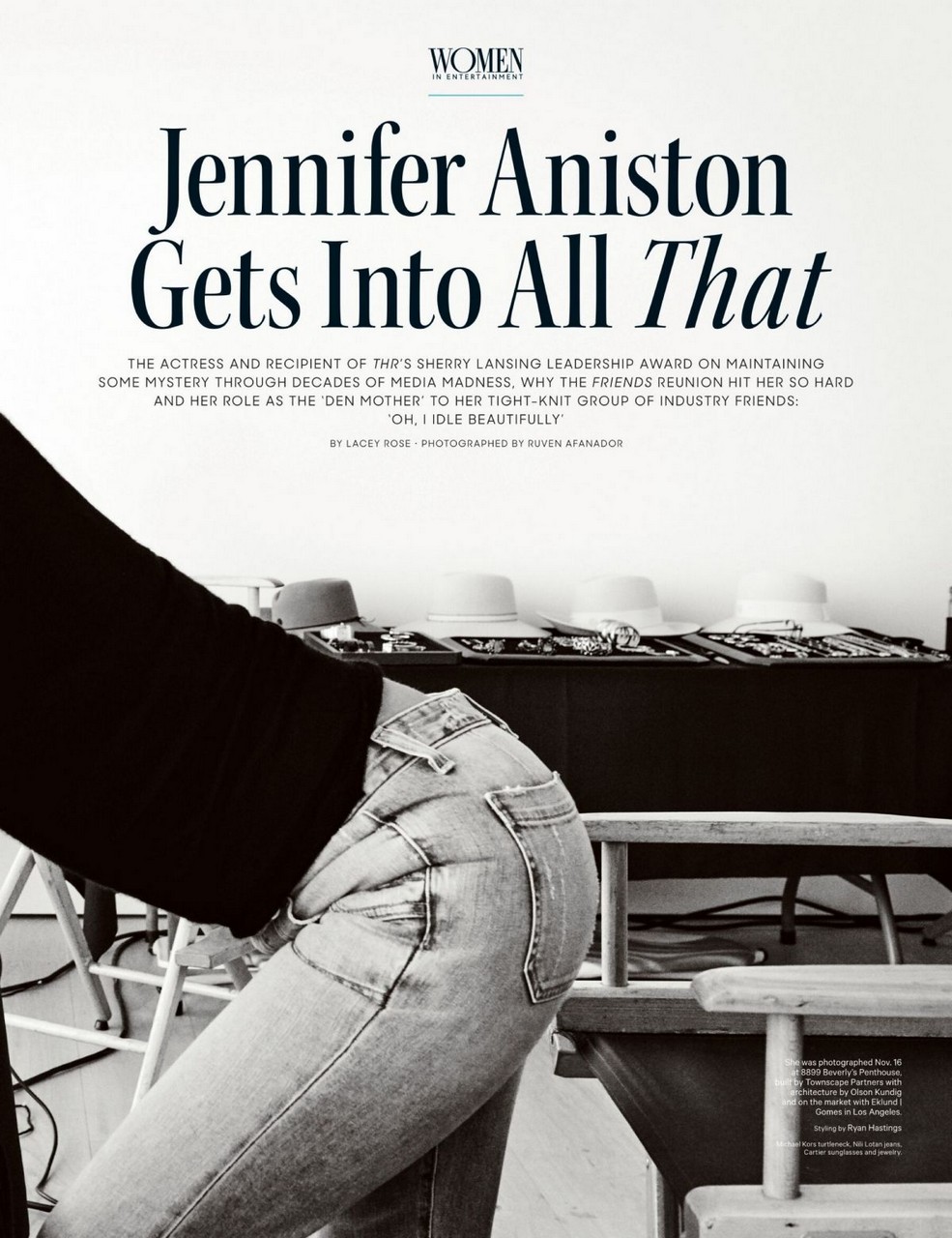 Jennifer Aniston Hollywood Reporter December