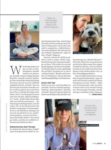Jennifer Aniston Petra Magazine March