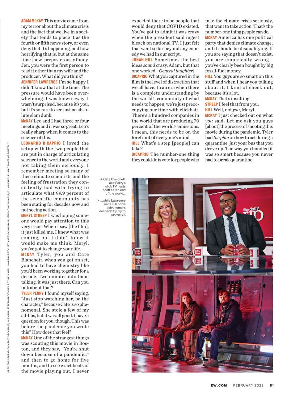 Jennifer Lawrence And Meril Streep Entertainment Weekly February