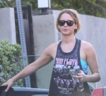 Jennifer Lawrence Arrives Gym Brentwood