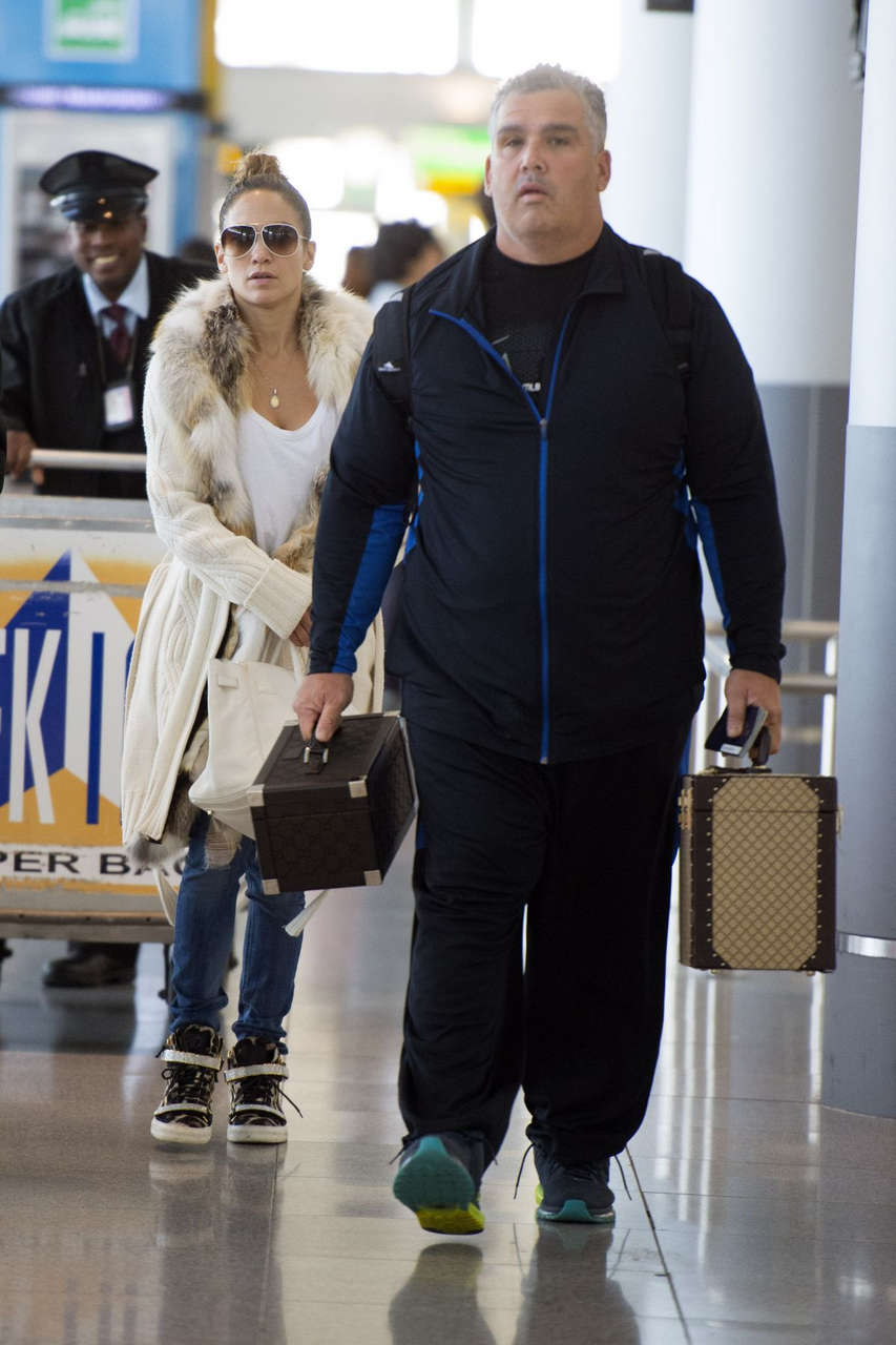 Jennifer Lopez Arrives Jfk Airport New York