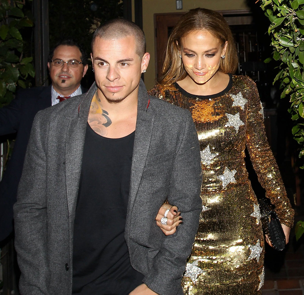 Jennifer Lopez Casper Smart Out For Dinner Beverly Hills