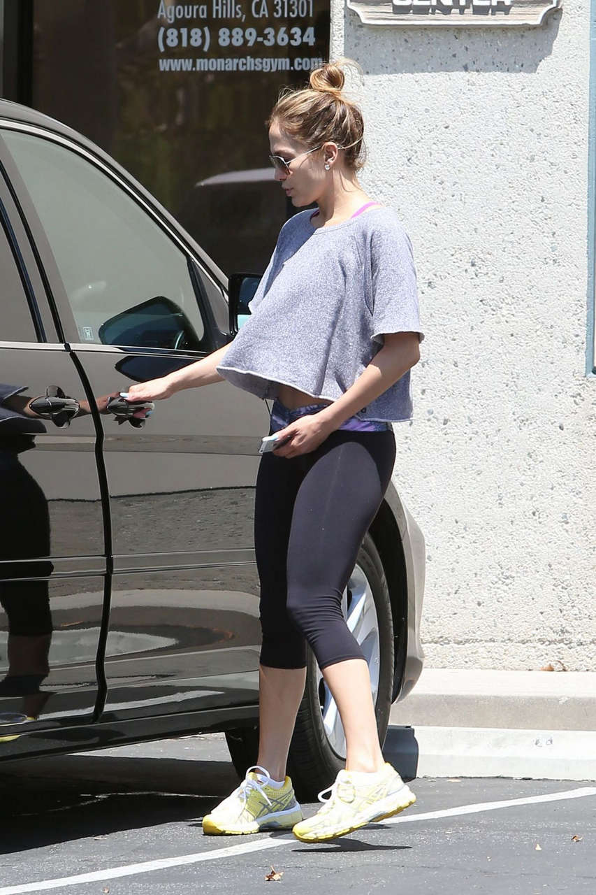 Jennifer Lopez Leggings Out About Los Angeles