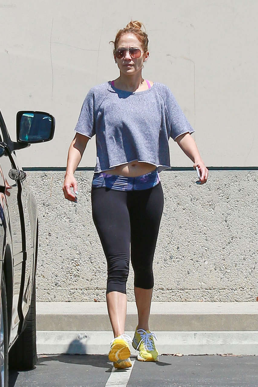 Jennifer Lopez Leggings Out About Los Angeles