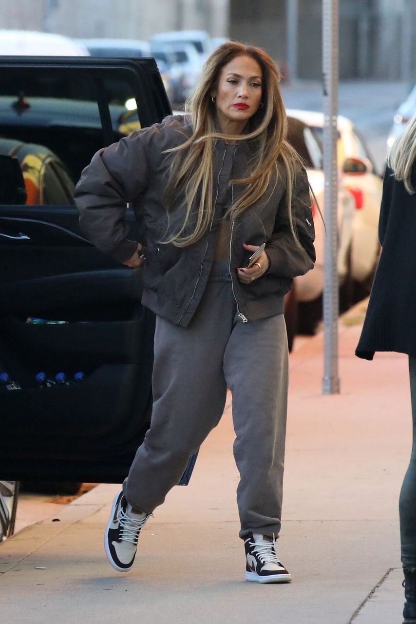 Jennifer Lopez Makes Wardrobe Change Before Heading To Dance Studio Los Angeles