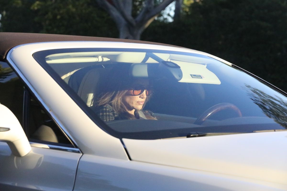 Jennifer Lopez Out Driving Her Bentley Los Angeles