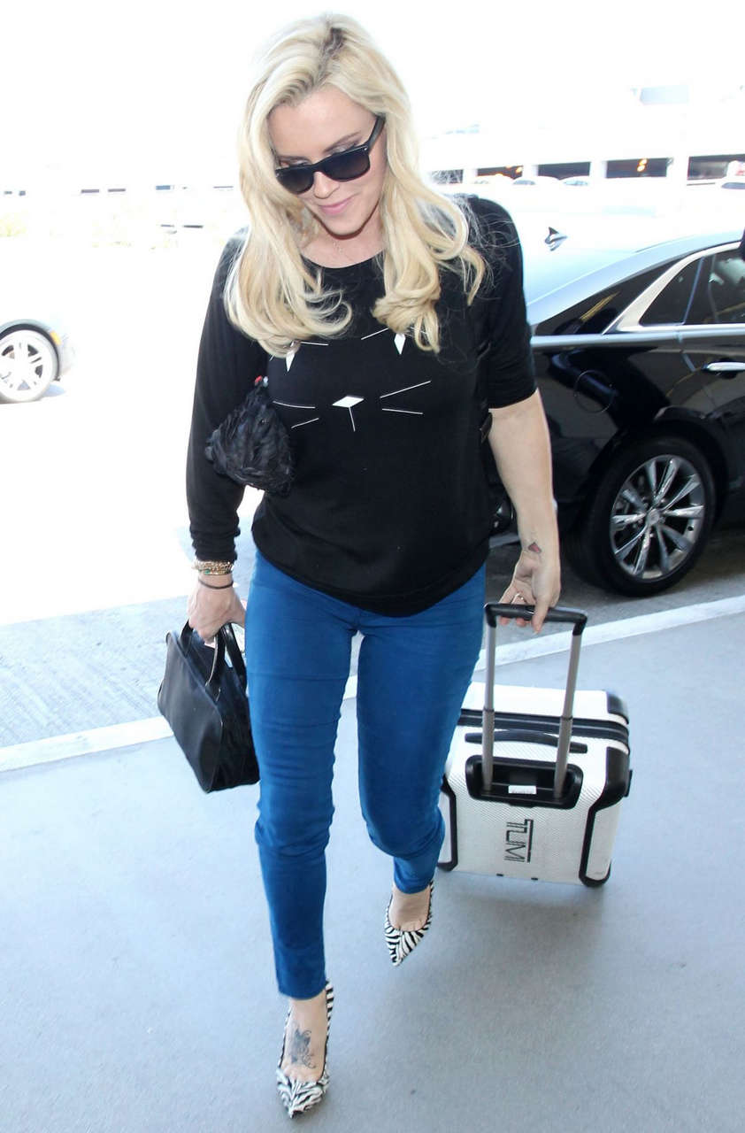 Jenny Mccartgy Arrives Los Angeles International Airport