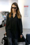 Jessica Alba Arrives Los Angeles International Airport