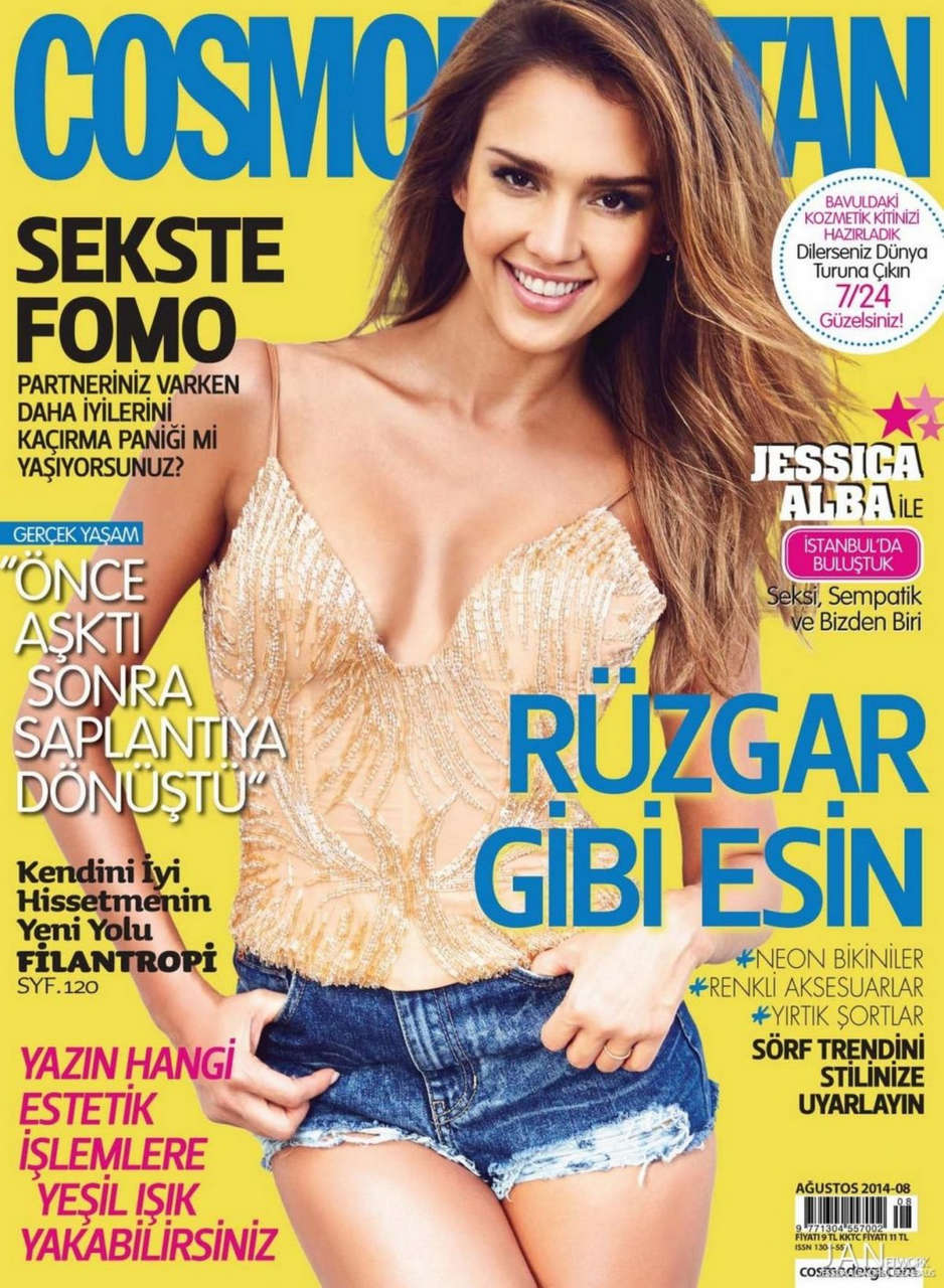 Jessica Alba Cosmopolitan Magazine Turkey August 2014 Issue