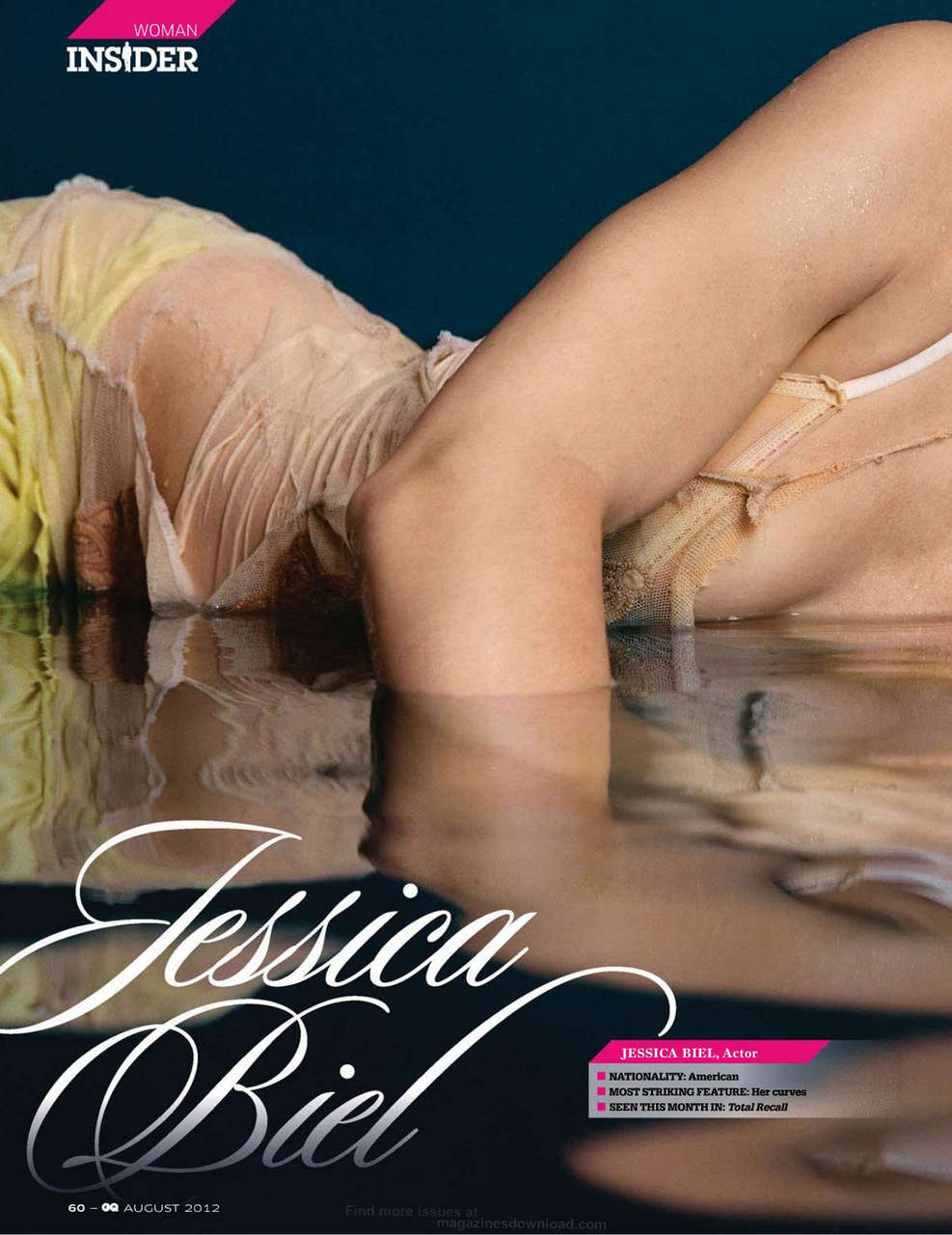 Jessica Biel Gq Magazine India August 2012 Issue