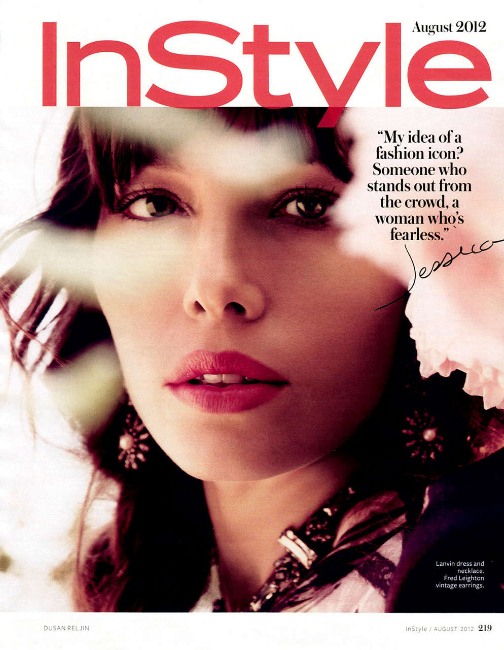 Jessica Biel Instyle Magazine August 2012 Issue