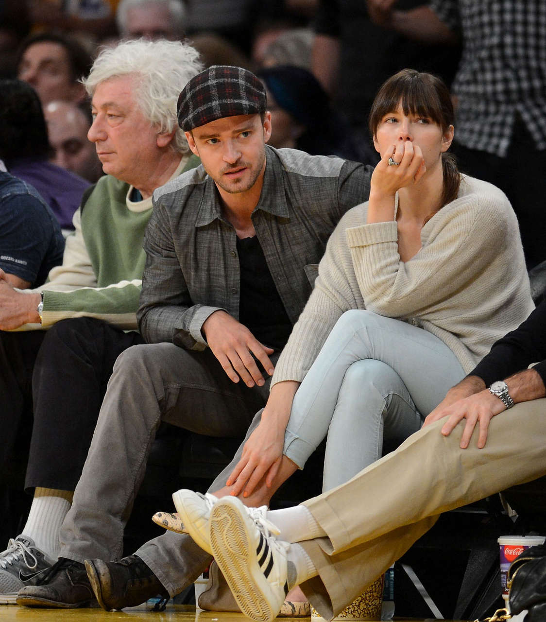 Jessica Biel Justin Timberlake Lakers Vs Nuggets Game