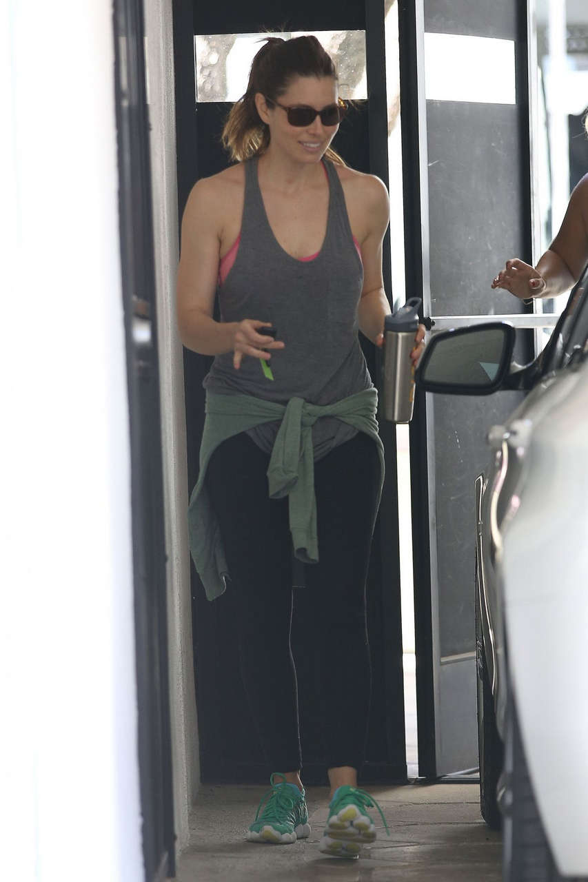 Jessica Biel Leaves Gym West Hollywood