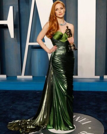 Jessica Chastain 2022 Vanity Fair Oscar Party Beverly Hills