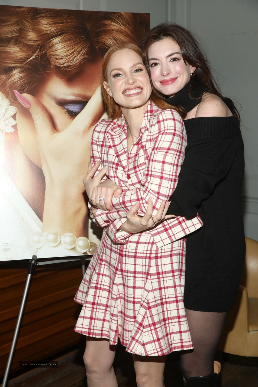 Jessica Chastain Anne Hathaway Eyes Tammy Faye Special Screening New York