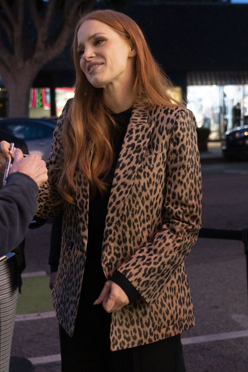 Jessica Chastain Arrives Eyes Of Tammy Faye Screening Santa Monica