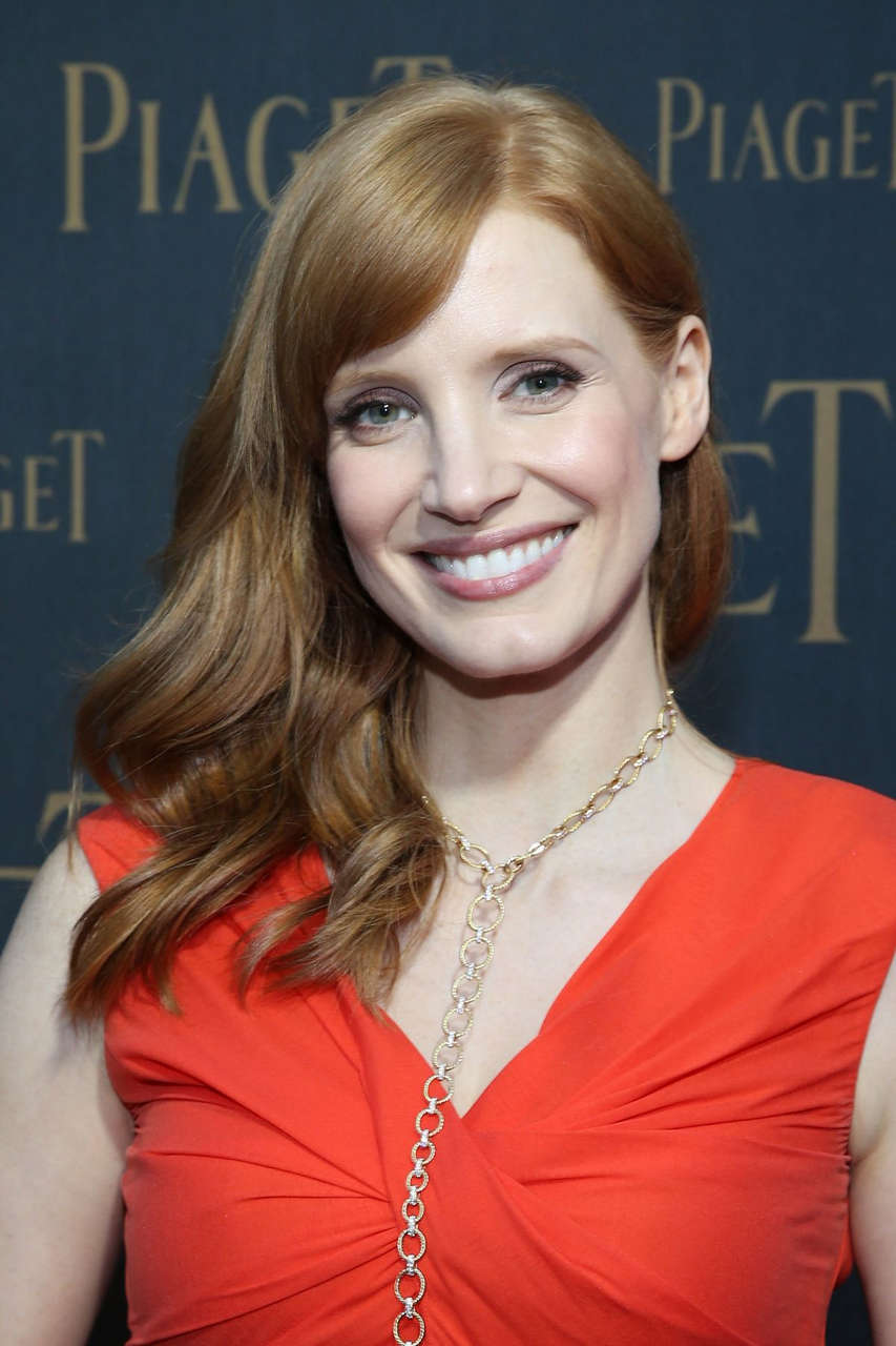 Jessica Chastain Extremely Piaget Launch Beverly Hills