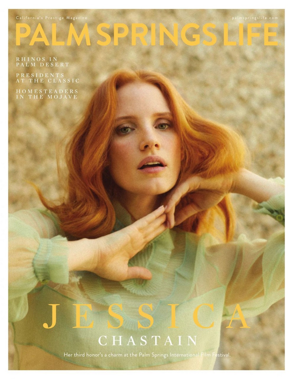 Jessica Chastain For Palm Springs Life Magazine January