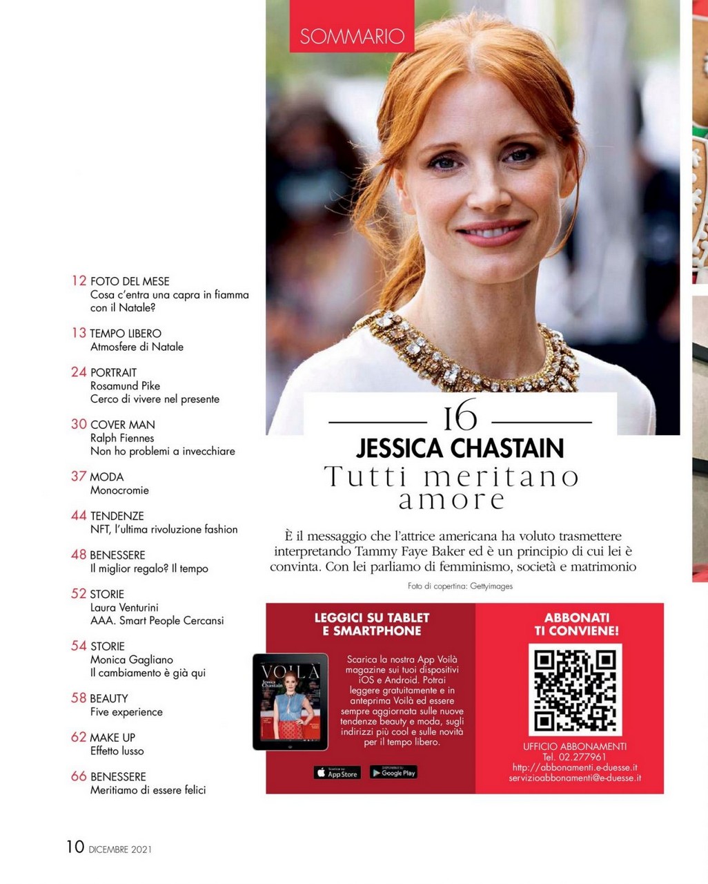 Jessica Chastain Voila Magazine December