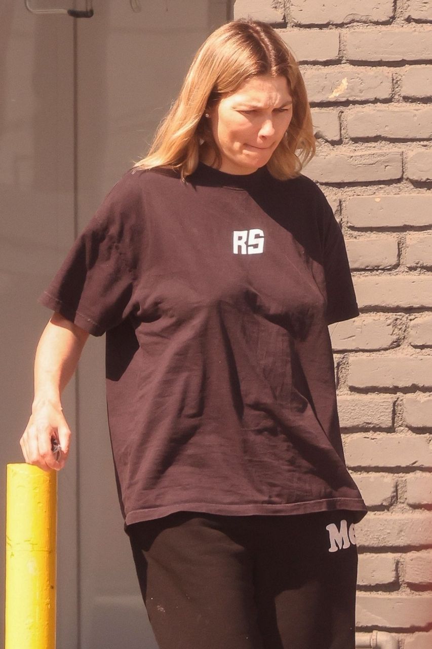 Jessica Hart Dropping Her Dog Local Groomer Los Angeles