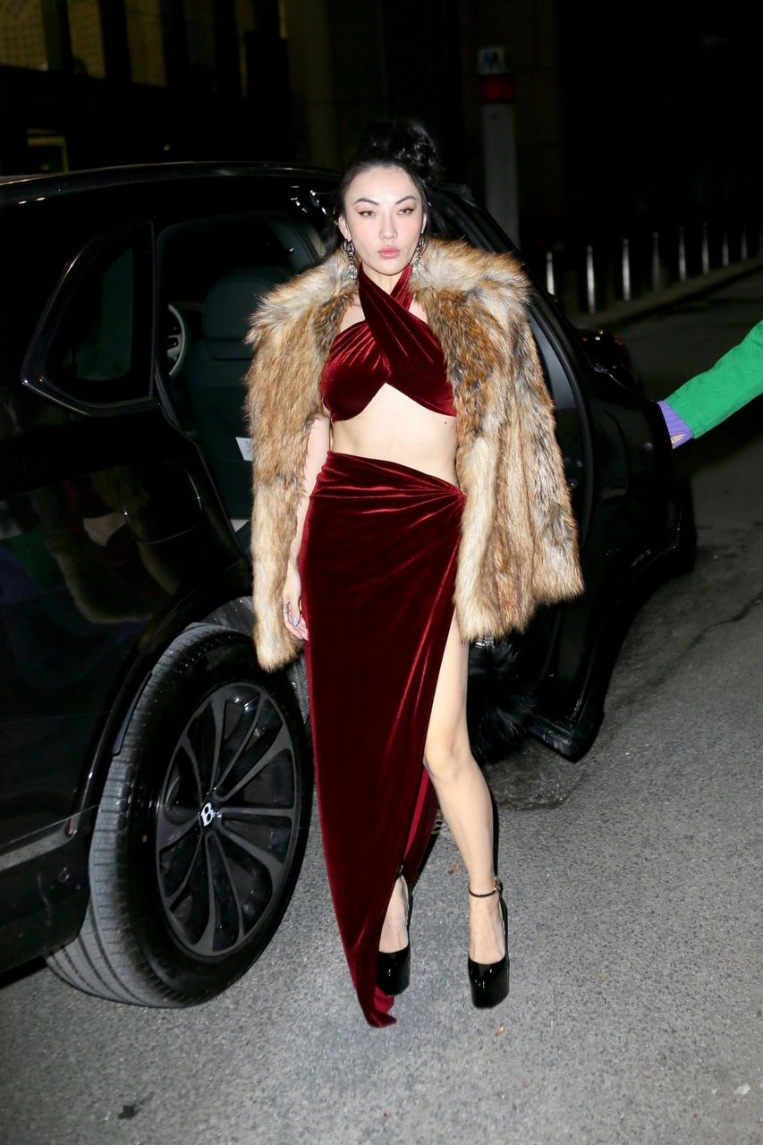Jessica Wang Arrives Laquan Smith Show New York Fashion Week