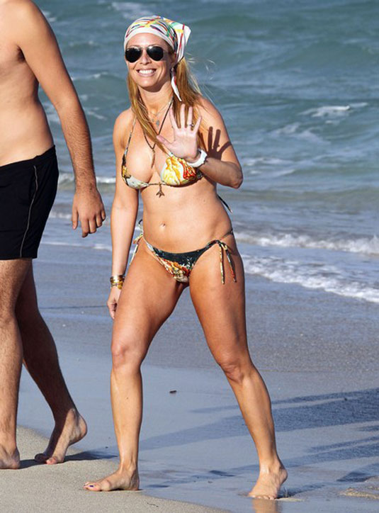 Jill Martin Bikini Candids Beach Miami
