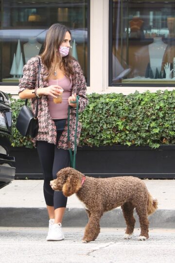 Jordana Brewtser Out With Her Dog Brentwood