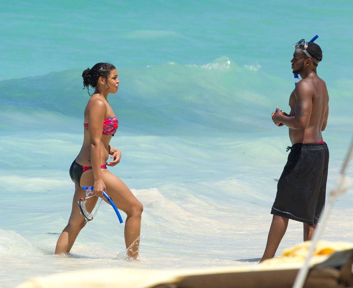 Jordin Sparks Bikini Beach Bahamas