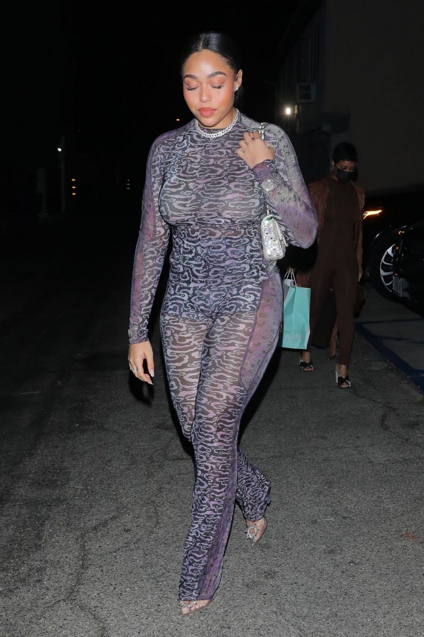 Jordyn Woods Out For Late Night Dinner Craig S West Hollywood