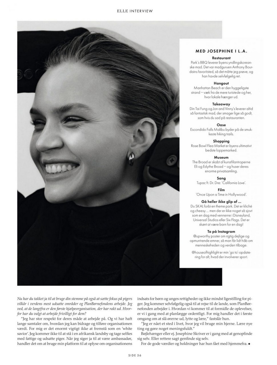 Josephine Skriver Elle Magazine Denmark December