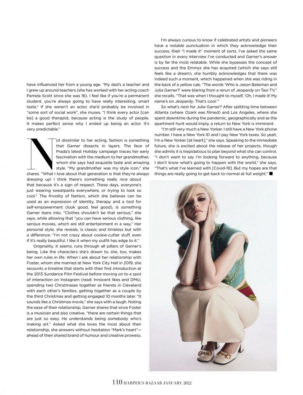 Julia Garner Harper S Bazaar Magazine Singapore January