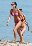 Julia Pereira Pink Bikini Beach Miami