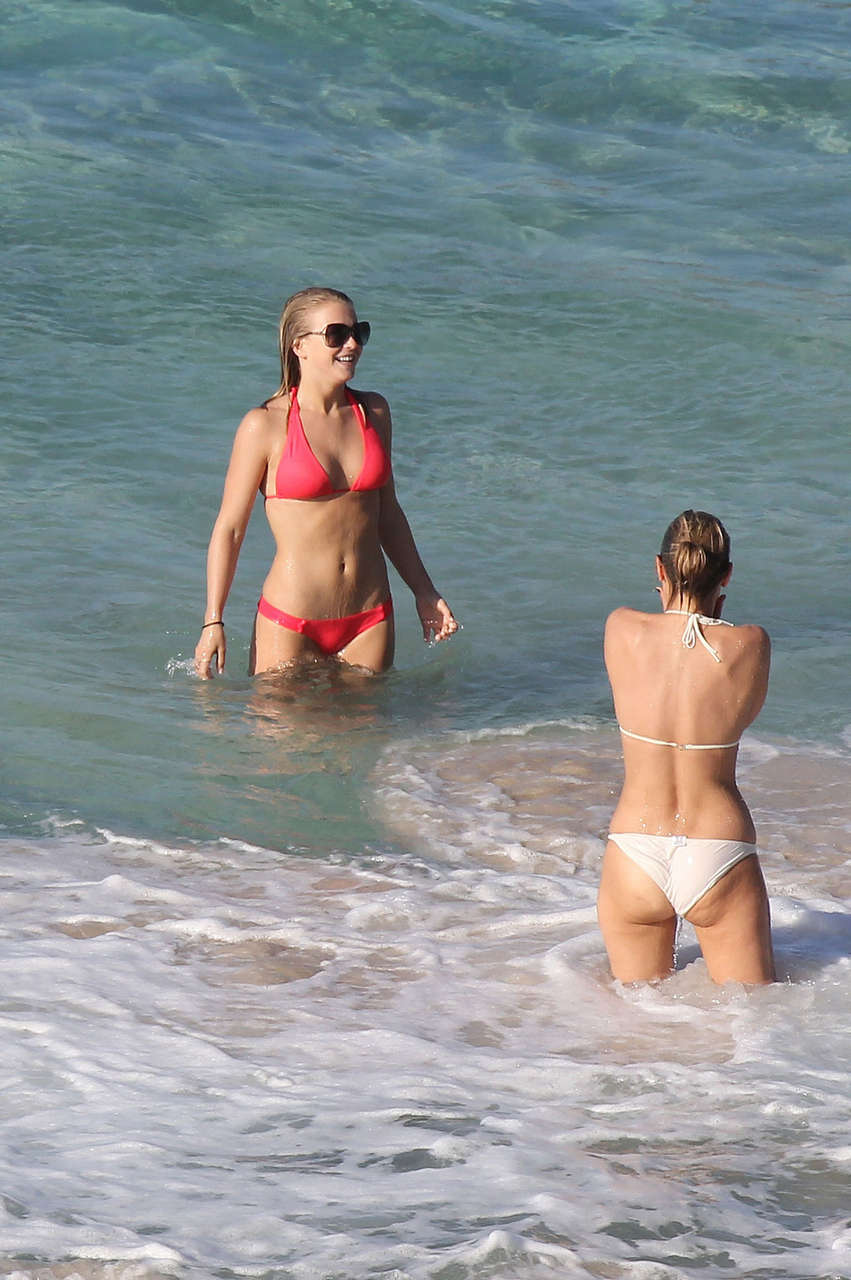 Julianne Hough Bikini Candids Beach St Barths