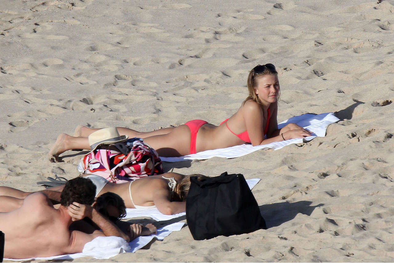 Julianne Hough Bikini Candids Beach St Barths