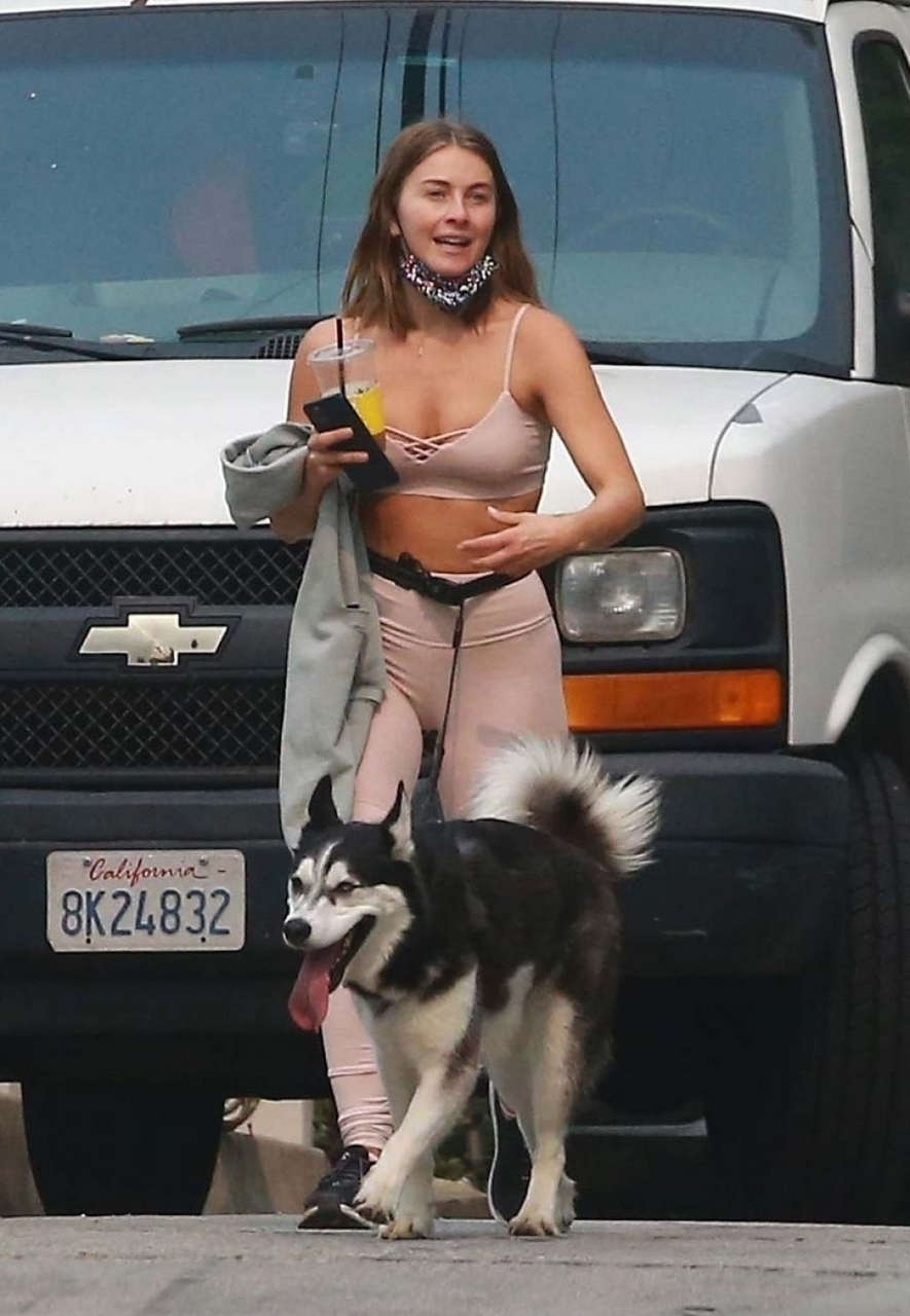 Julianne Hough Tights Out With Her Dog Los Angeles