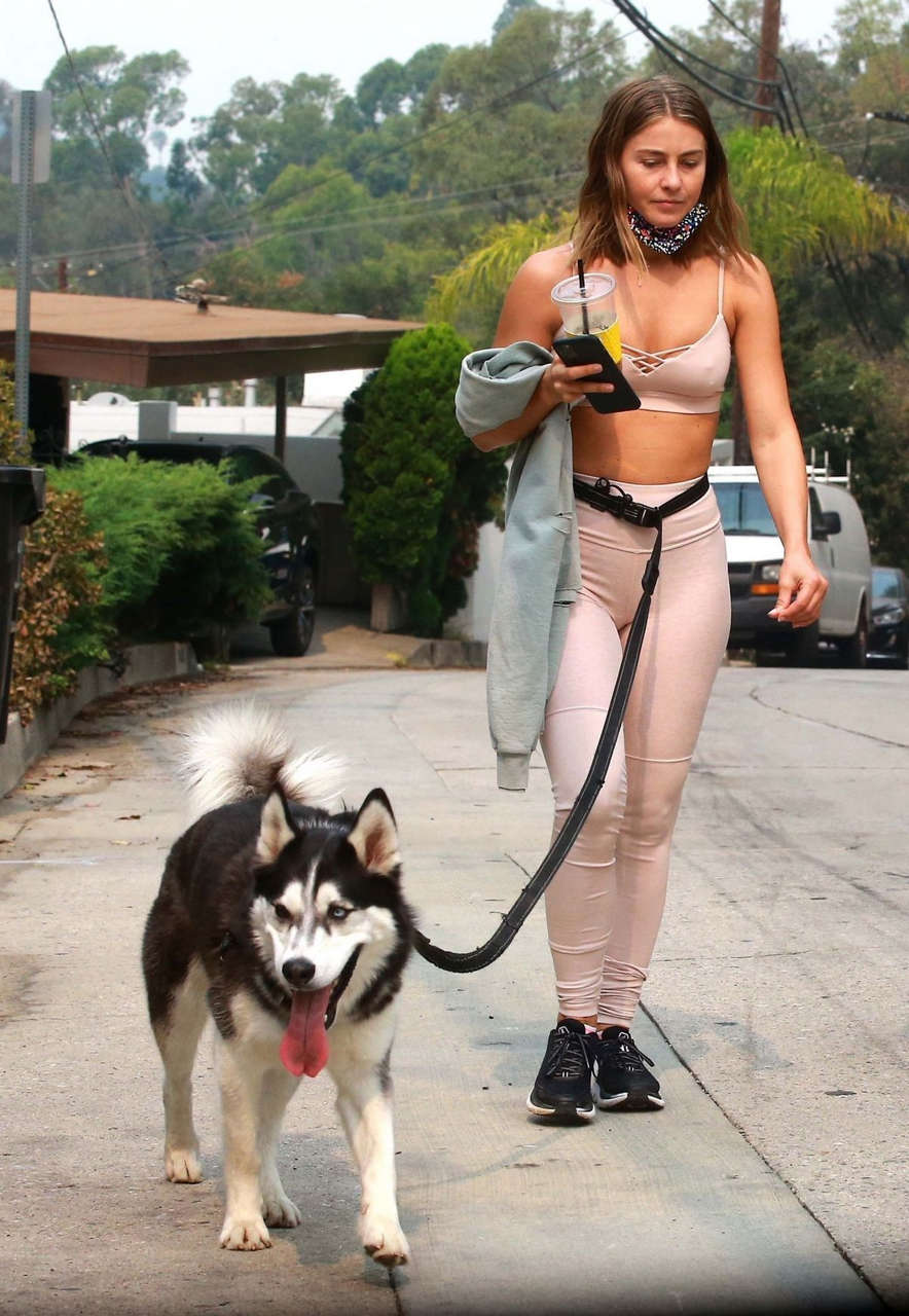 Julianne Hough Tights Out With Her Dog Los Angeles