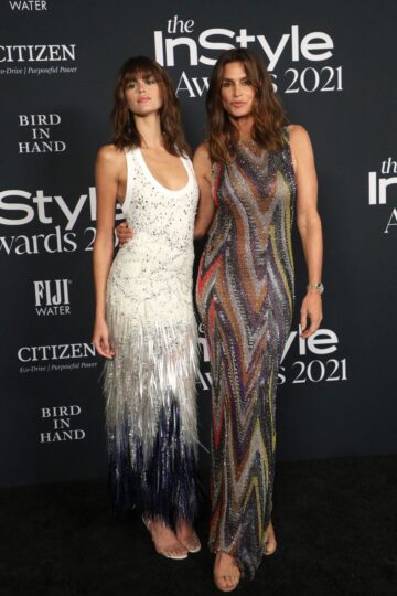 Kaia Gerber Cindy Crawfod 2021 Instyle Awards Los Angeles