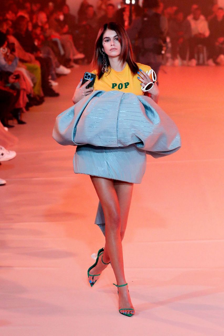 Kaka Gerber Walks Runway Off White Fashion Show Paris