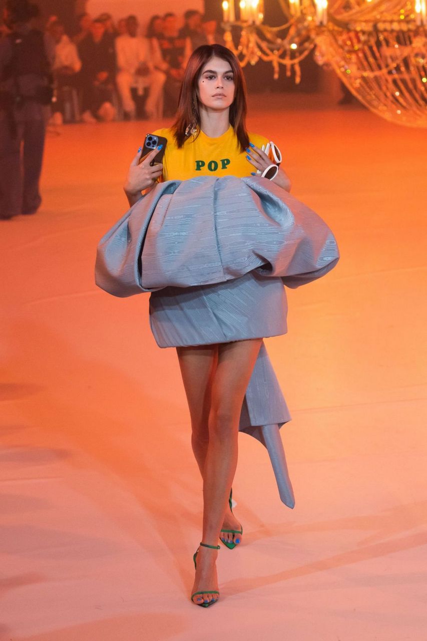 Kaka Gerber Walks Runway Off White Fashion Show Paris