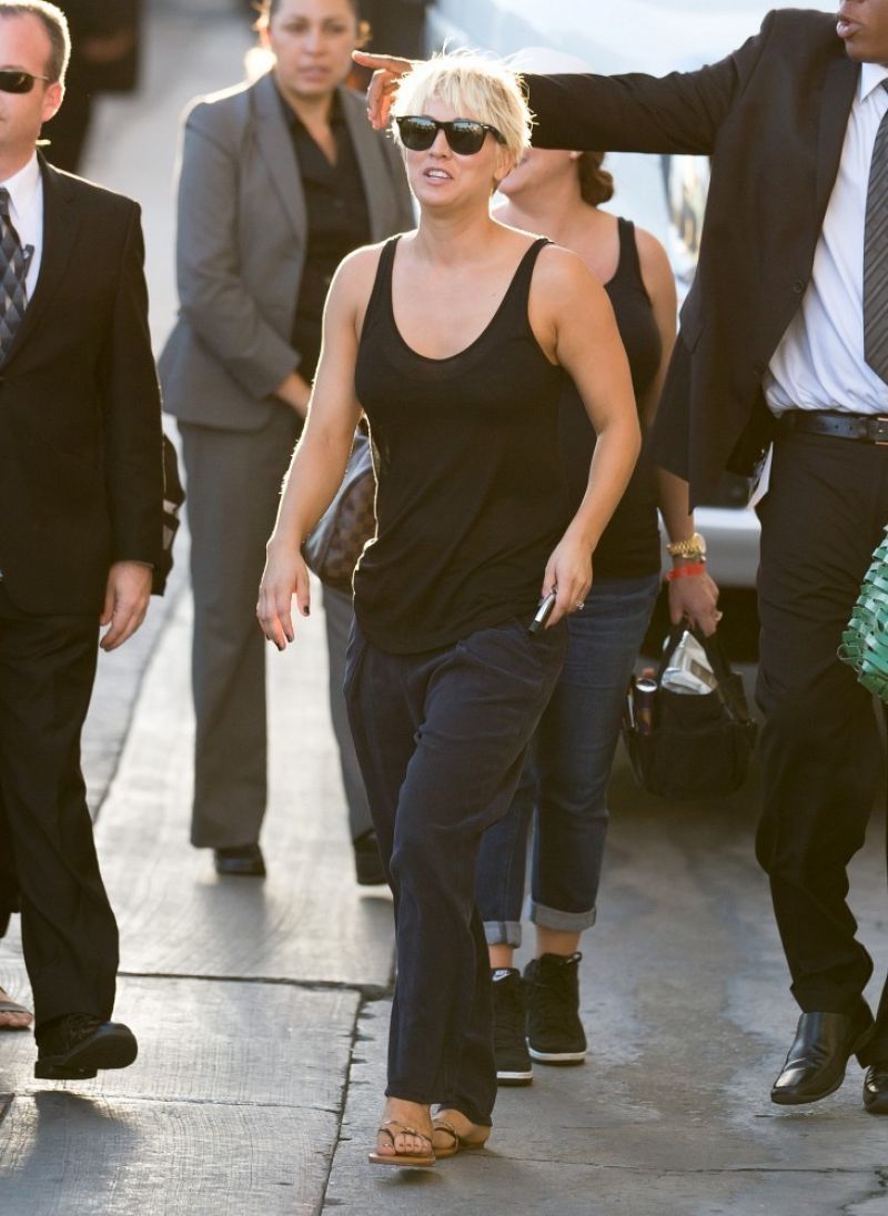 Kaley Cuoco Heading Jimmy Kimmel Live Hollywood