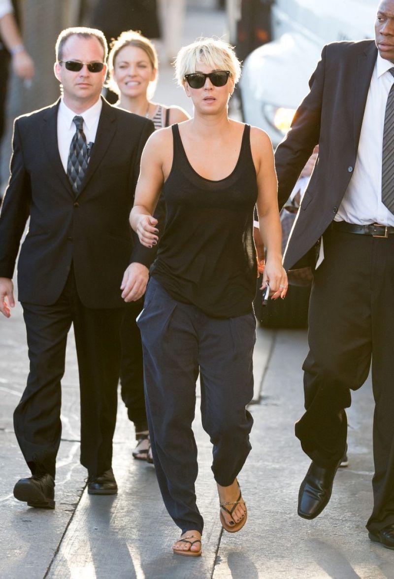 Kaley Cuoco Heading Jimmy Kimmel Live Hollywood