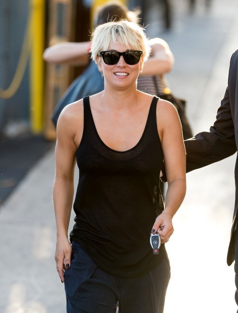 Kaley Cuoco Heading Jimmy Kimmel Live Hollywood