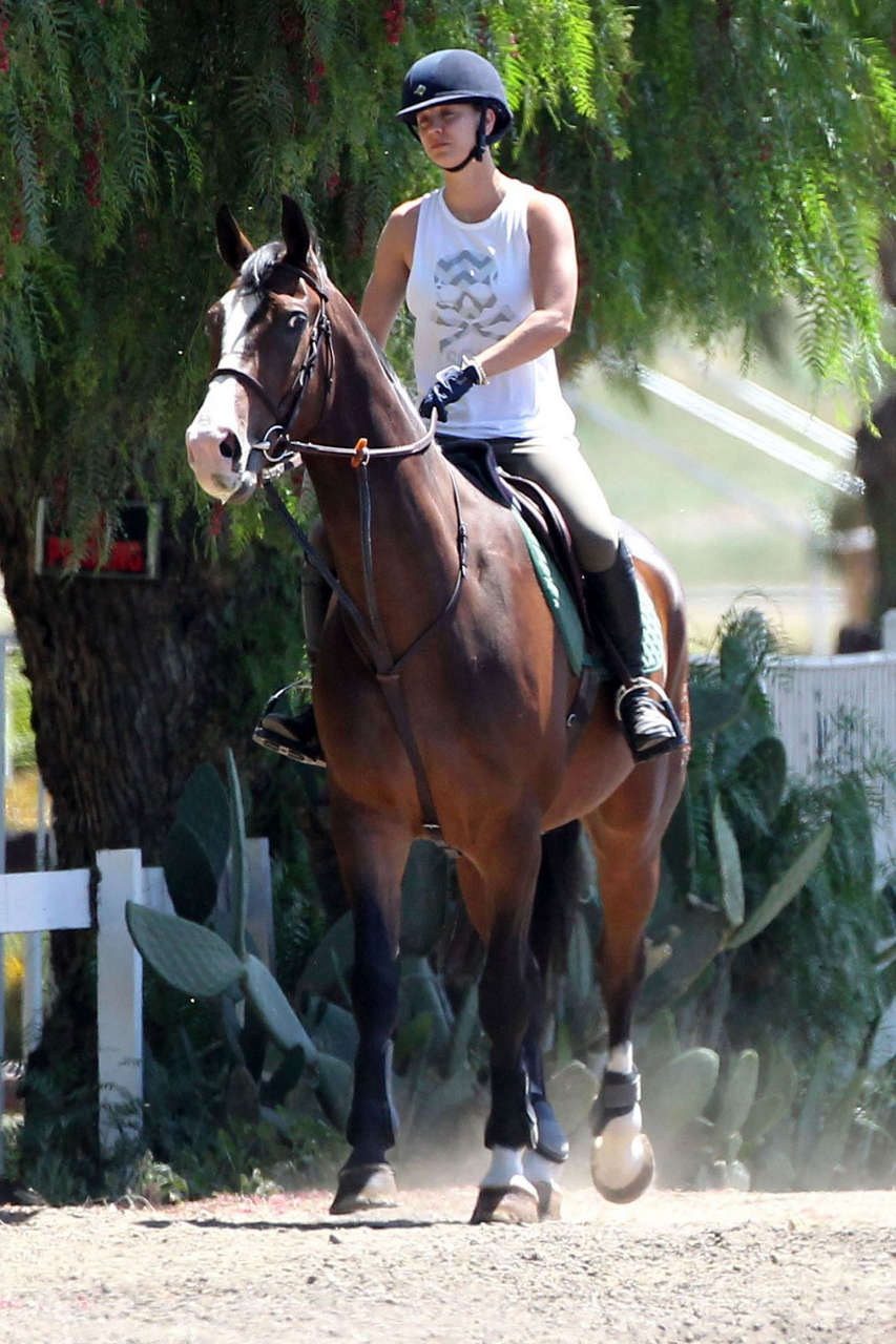 Kaley Cuoco Riding Her Horse Los Angeles