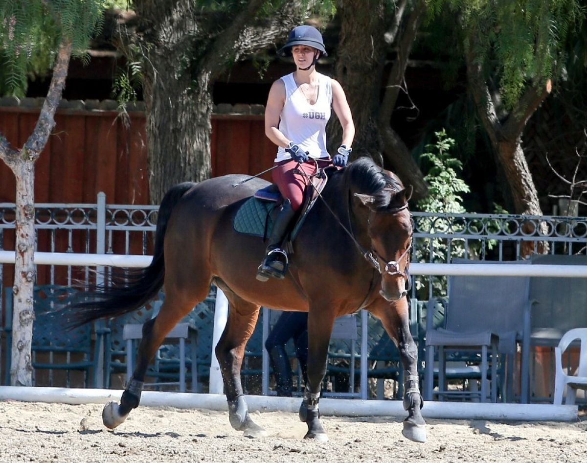 Kaley Cuoco Riding Her Horse Moorpark