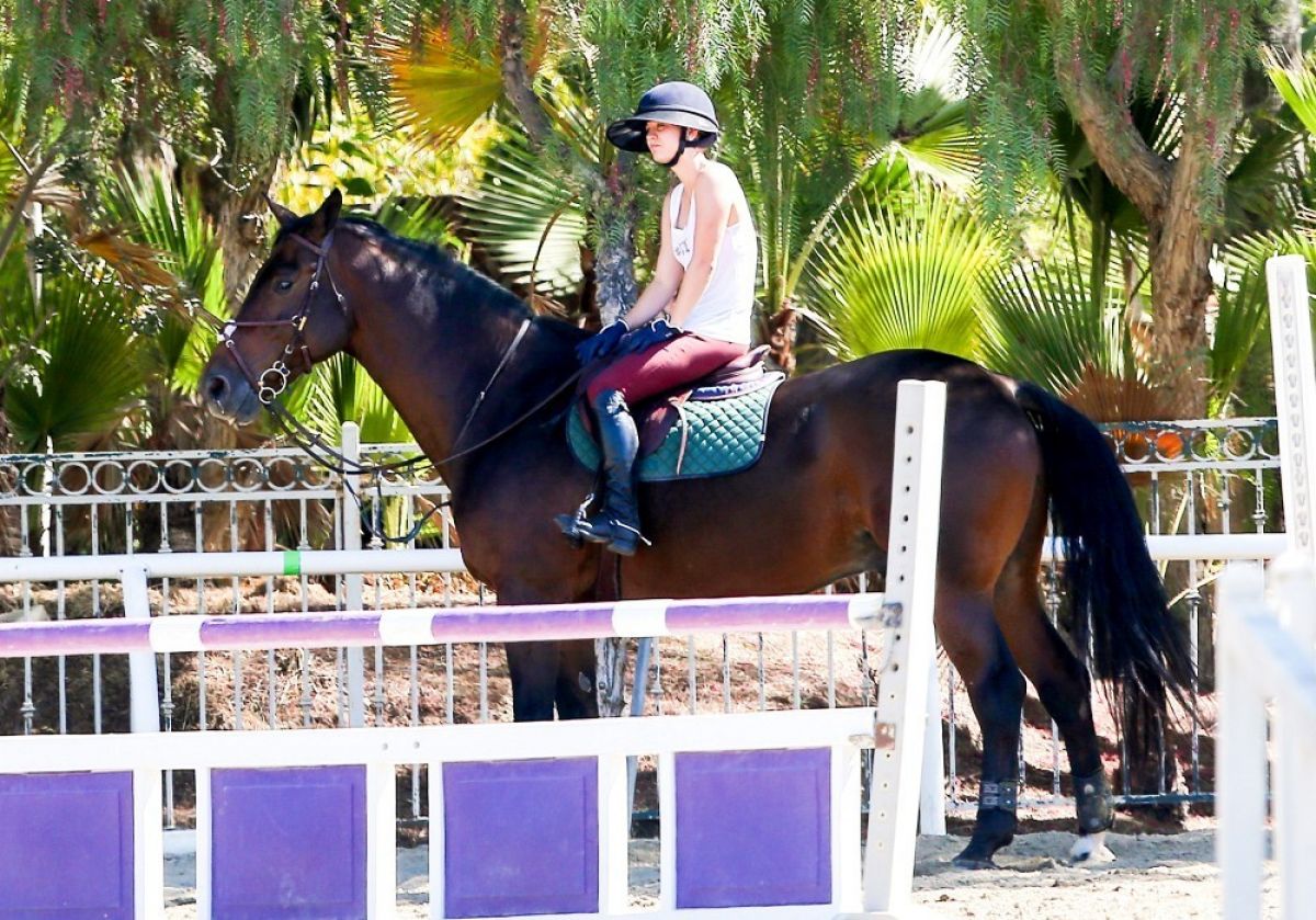 Kaley Cuoco Riding Her Horse Moorpark