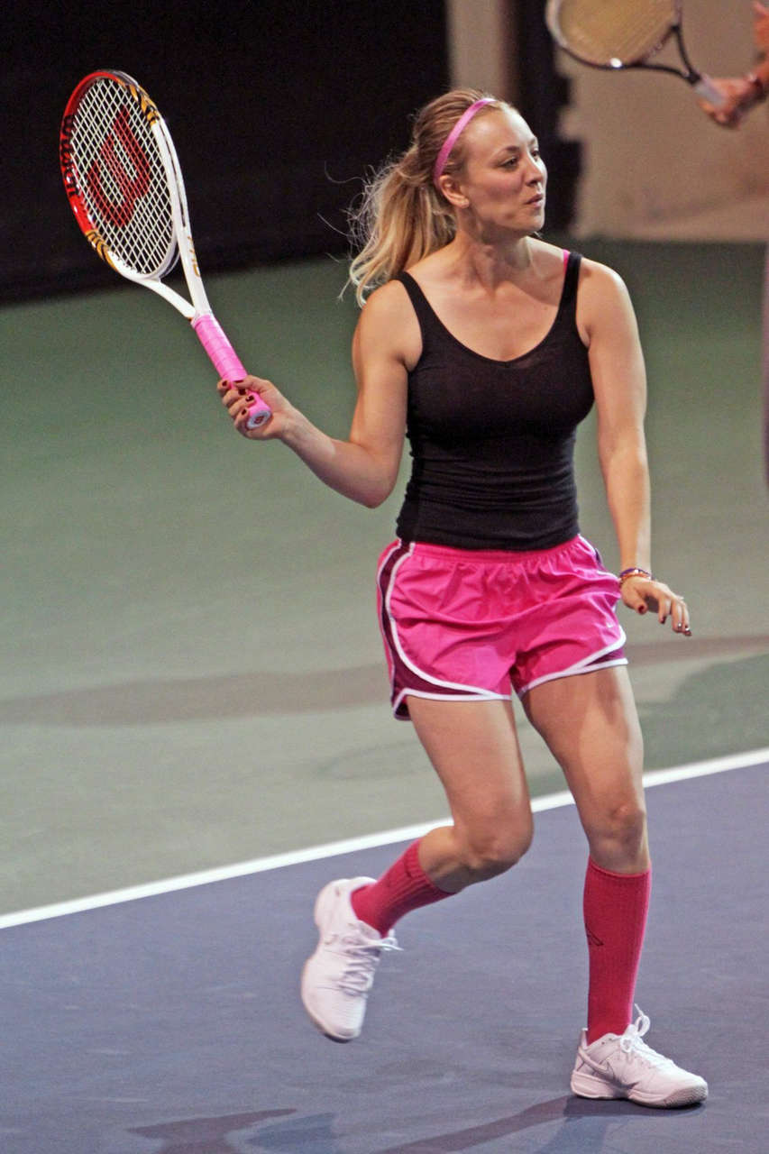 Kaley Cuococ At Charity Tennis Match Calabasas