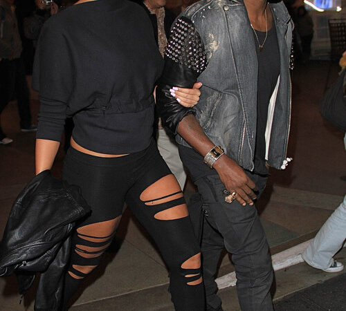 Kanye West And Amber Rose (2 photos)